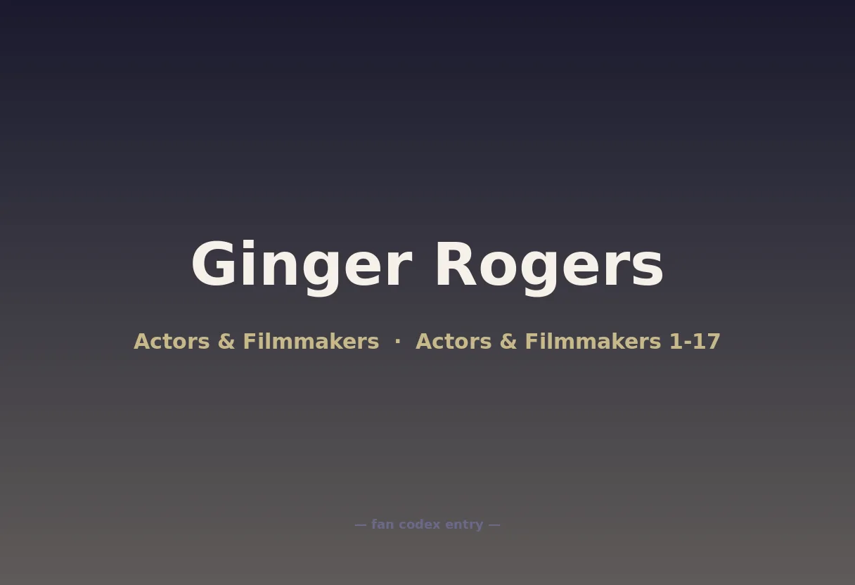 Ginger Rogers