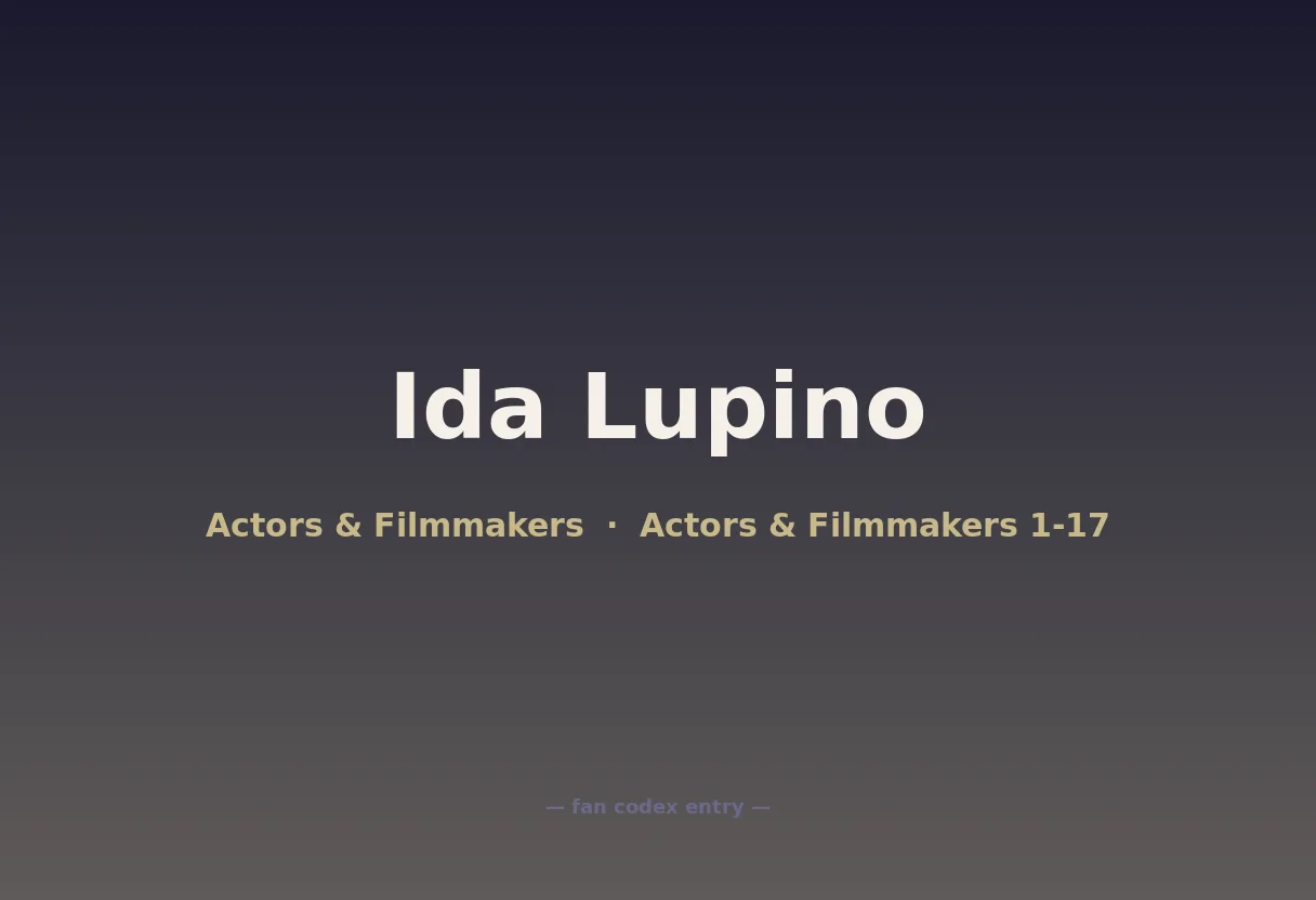 Ida Lupino