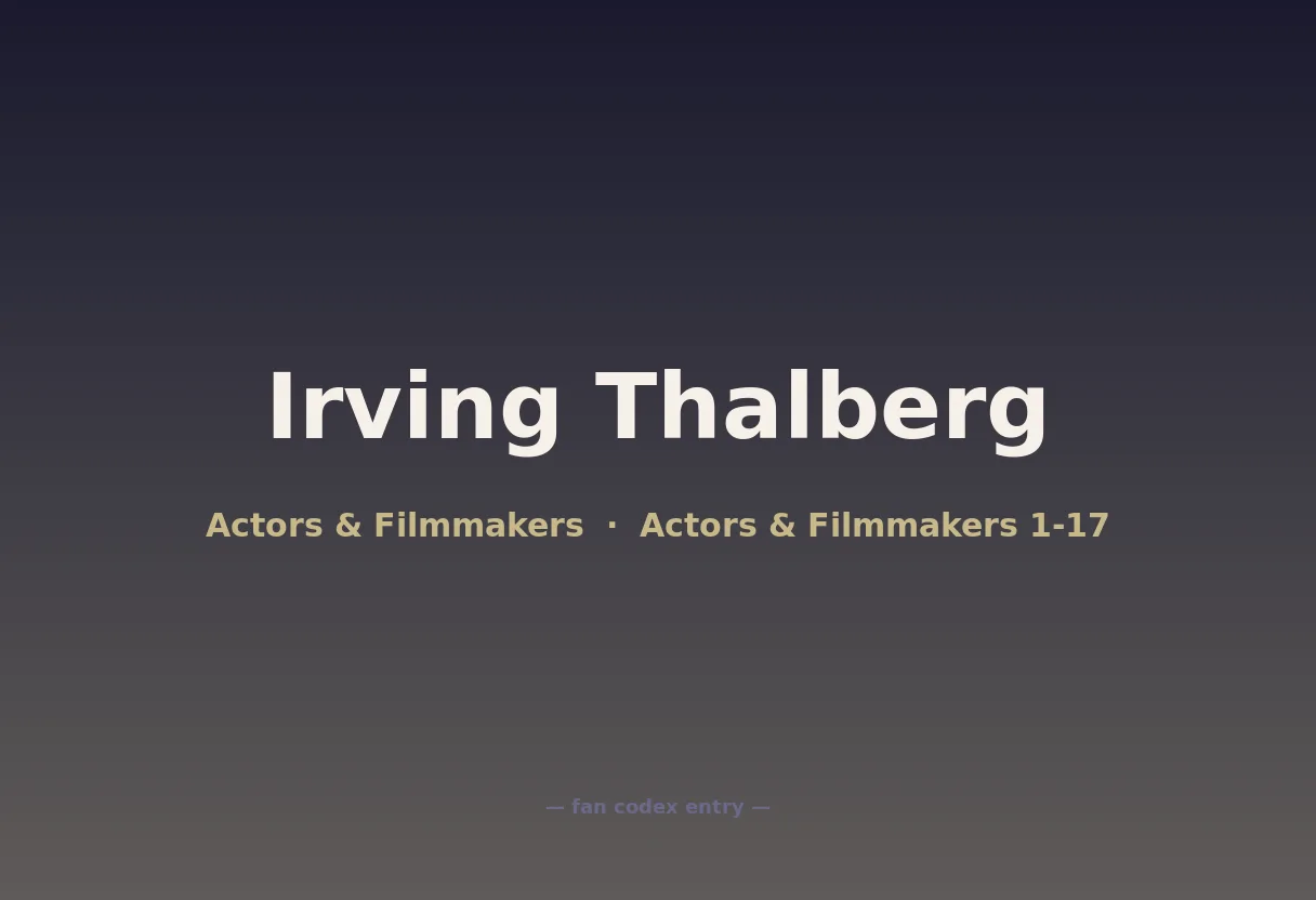 Irving Thalberg