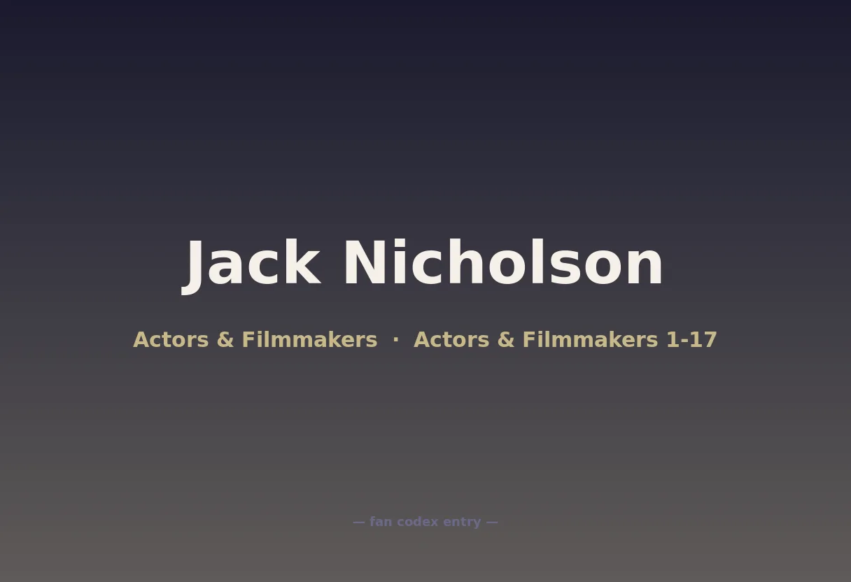 Jack Nicholson